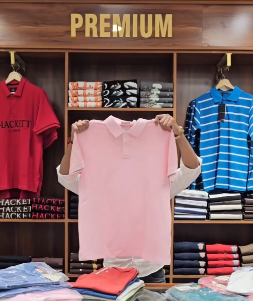 Levantoz Solid Knit Polo Shirt